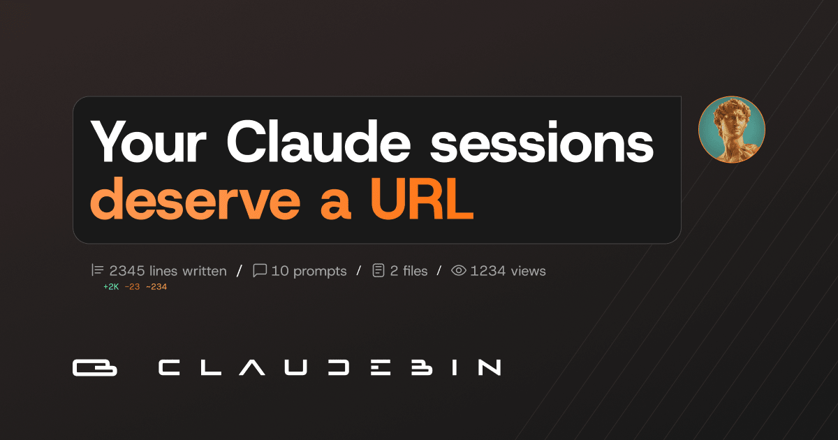 Show HN: Claudebin – Share and resume Claude Code sessions with a single link